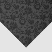 Schwarze Floral Seidenpapier (Detail)