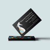 Schwarze Floral Spray Flasche Saubere Räume Visitenkarte