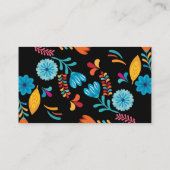 Schwarze Floral Spray Flasche Saubere Räume Visitenkarte (Rückseite)