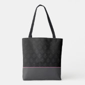 Schwarze Floral Tasche (Rückseite)