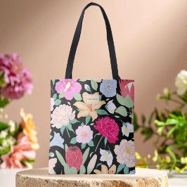 Schwarze florale chic modische Unique Tasche