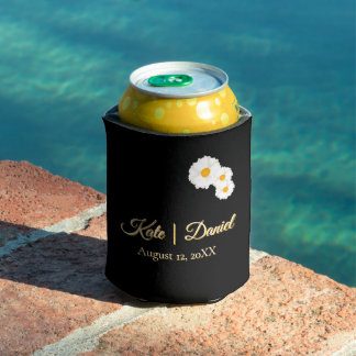 Schwarze Florale Hochzeit Dosenkühler