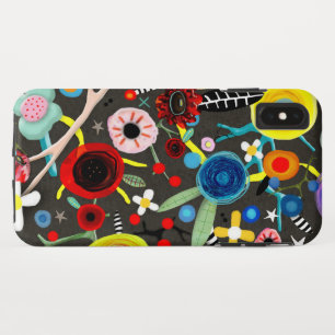 Schwarze Florale Wiese Case-Mate iPhone Hülle