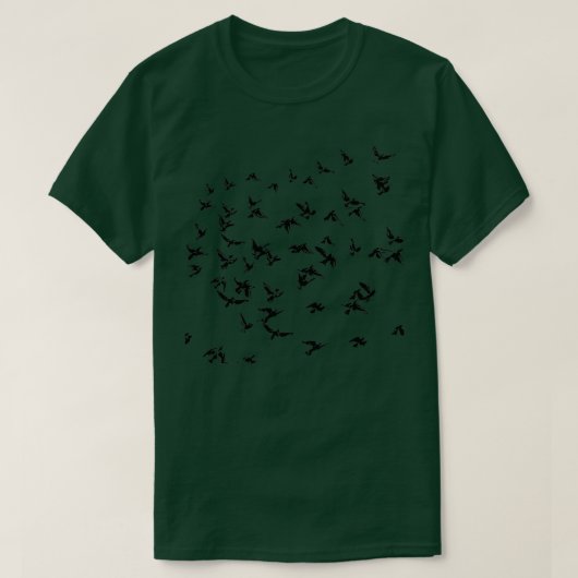 Schwarze Flying Birds T-Shirt (Design vorne)