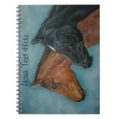 schwarze Fohlenkastanienbrauncolt-Babypferde Notizblock (Vorderseite)