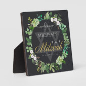 SCHWARZE FOLIAGE WREATH STAR BAR BAT MITZVAH WILLK FOTOPLATTE (Vorderseite)