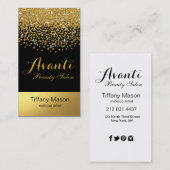 Schwarze Folie des Visitenkarte (Vorne/Hinten)