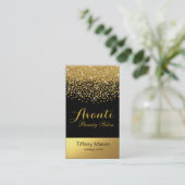 Schwarze Folie des Visitenkarte (Stehend Vorderseite)