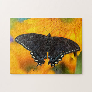 Schwarze Form des Östlichen Tigers Puzzle