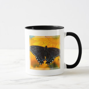 Schwarze Form des Östlichen Tigers Tasse