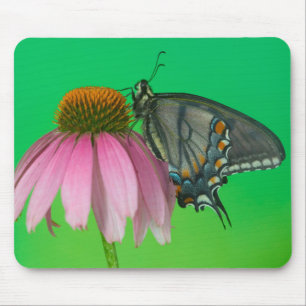 Schwarze Form des Östlichen Tigerschwalbenschwanze Mousepad