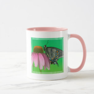 Schwarze Form des Östlichen Tigerschwalbenschwanze Tasse