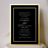 Schwarze formale klassische Großformatverkleidung Folieneinladung