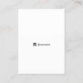 Schwarze, formale Ohrring-Display-Karte Visitenkarte (Rückseite)