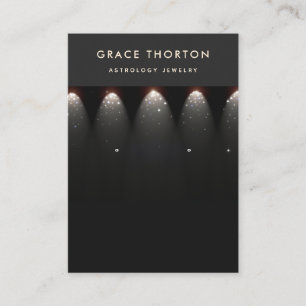 Schwarze, formale Ohrring-Display-Karte Visitenkarte