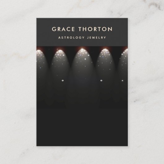 Schwarze, formale Ohrring-Display-Karte Visitenkarte (Vorderseite)