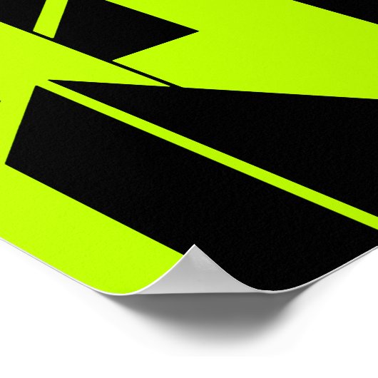 Schwarze Formen auf dem Abstrakten MCM mit Blick a Poster (Ecke)