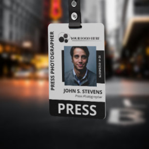 Schwarze Foto- und Logopress-ID Ausweis