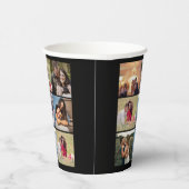 Schwarze FotoCollage Custom Wedding Pappbecher (Rechts)