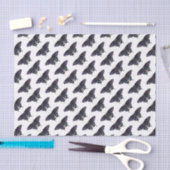 Schwarze Fracks aus Papiergewebe Seidenpapier (Handwerk)