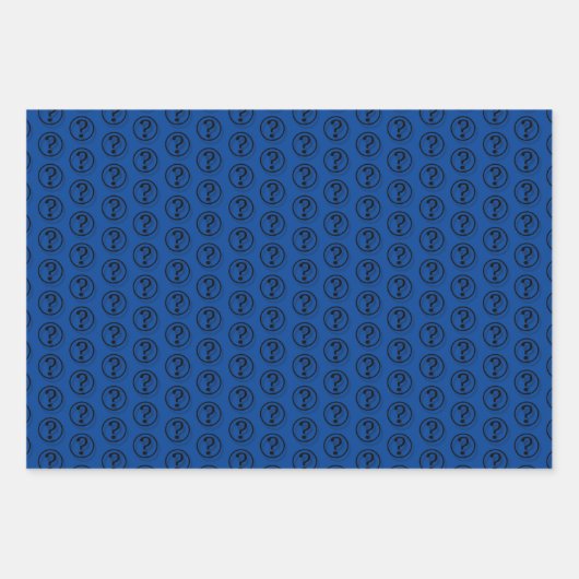 Schwarze Fragezeichen Muster 3D Geschenkpapier Set (Vorderseite 2)