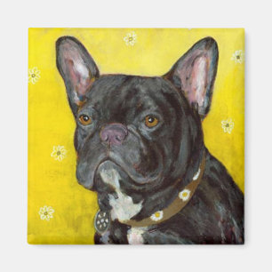 Schwarze französische Bulldogge Magnet