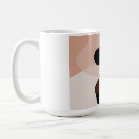 Schwarze Frau Abstrakt Art Tasse (Links)