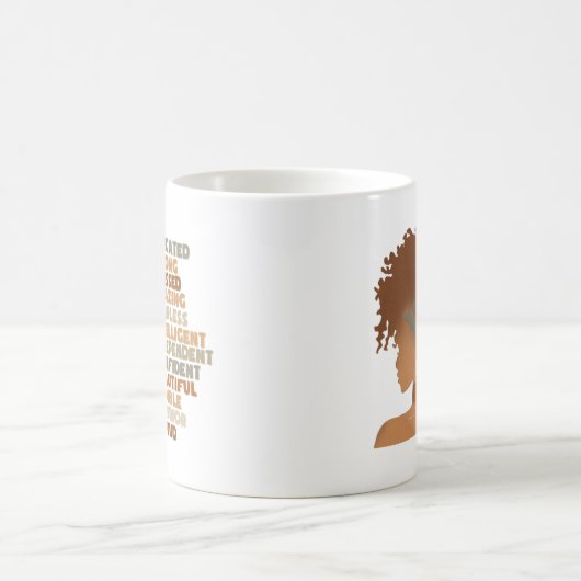 Schwarze Frau Afro Girl Kaffeetasse (Mittel)