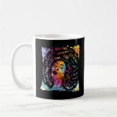 Schwarze Frau Afro Melanin Pride Black History Mon Kaffeetasse (Links)
