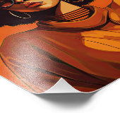 Schwarze Frau afrozentrisch Fotodruck (Ecke)