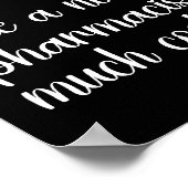 Schwarze Frau Apothekerin Funny Definition Poster (Ecke)