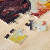 Schwarze Frau Autumn Afro Art Puzzle (Seite)