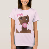 Schwarze Frau, Bereit zum Pop, Babydusche von Bubb T-Shirt (Vorderseite)
