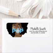 Schwarze Frau, Bereit zum Pop, Bubblegum, Blau (Insitu)