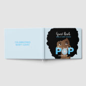 Schwarze Frau, Bereit zum Pop, Bubblegum, Blau Gästebuch (Voll)