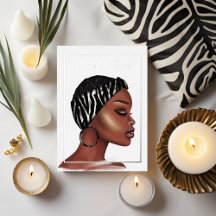 Schwarze Frau Birthday Party Foil Einladung