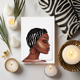 Schwarze Frau Birthday Party Foil Einladung