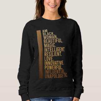 Schwarze Frau Black History Month Gebildete Schwar Sweatshirt