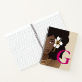 Schwarze Frau, Blume in ihrem Haar, Ihre erste Fra Notizblock (Innenseite)