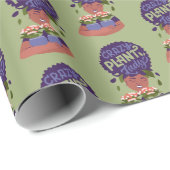 Schwarze Frau Crazy Pflanze Lady, umarmende Pflanz Geschenkpapier (Rolleneckpunkt)
