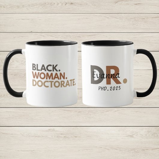 Schwarze Frau Doktorwürde Geschenk, Custom Arzt Ge Tasse