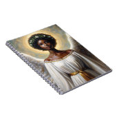 Schwarze Frau Engel Religiöse Kunst Notizblock (Rechte Seite)