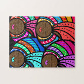 Schwarze Frau, farbenfrohe Türken Puzzle (Horizontal)