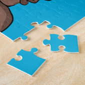 Schwarze Frau, gebackenes natürliches Haar, farben Puzzle (Seite)