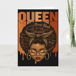Schwarze Frau Gebildet Stark Black History Month G Karte