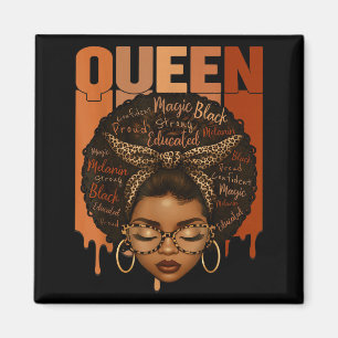 Schwarze Frau Gebildet Stark Black History Month G Magnet