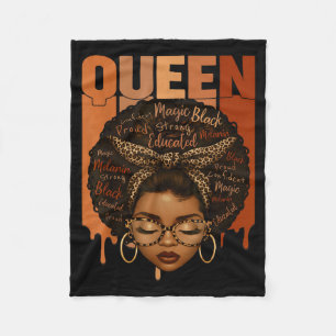 Schwarze Frau Gebildet Stark Black History Month M Fleecedecke