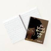 Schwarze Frau, glaubte sie, braun Notizblock (Innenseite)