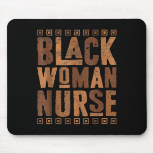 Schwarze Frau Krankenschwester Melanin Afrikanisch Mousepad