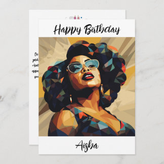 Schwarze Frau: Kubistische Kunst Dankeskarte